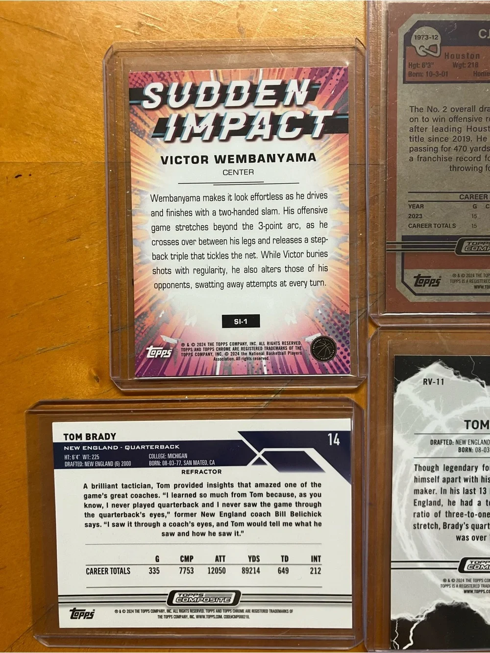 Victor Wembanyama RC Sudden Impact CJ Stroud Tom Brady Card Lot